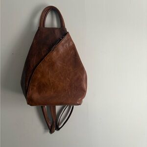Brown Leather Backpack
